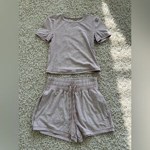 FLX Women’s XS Pink Travel/Leisure Shorts and Cropped Shirt Set